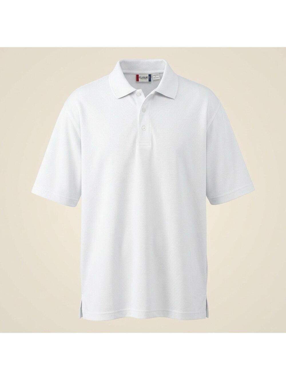 Clique Polo Men's XXL White Short Sleeve Shirt Golf Business Casual Office Wear